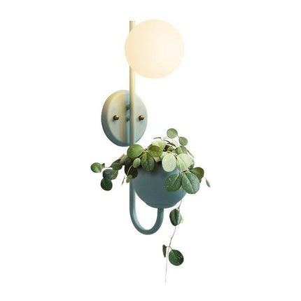 Applique murale LED avec pot et globe en verre design — LZ4X9T2
