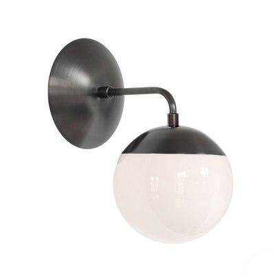 Applique murale dorée avec bras et boule en verre Bean — LZ4X9T2