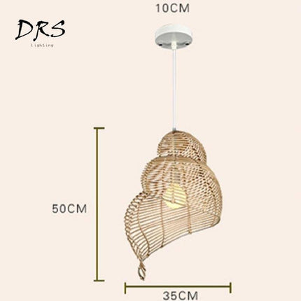 Suspension spirale en bois style asiatique — LZ4X9T1