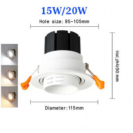 Spot LED encastré dimmable avec zoom intégré — LZ4T9Q2F