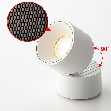 Spot LED mural pliable à angle réglable anti-éblouissement — LZ4X9T