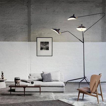 Lampadaire industriel multi-bras à lampes design — LZ4XJ9