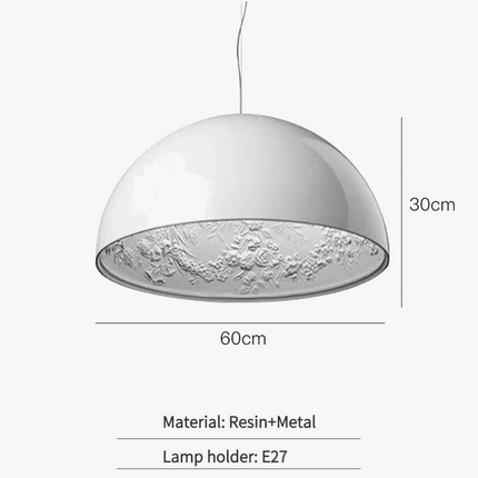Lustre suspension en résine avec relief art romantique Skygarden — LZ4X9P