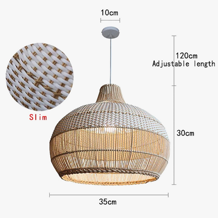 Suspension japonaise en rotin pour salon et salle à manger — LZ4X9T