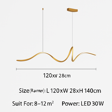 Lustre LED ruban design pour salle à manger et salon — LZ4X9P