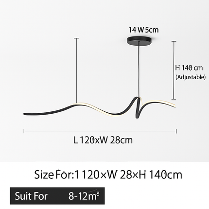 Lustre LED ruban design pour salle à manger et salon — LZ4X9P