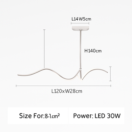 Lustre LED ruban design pour salle à manger et salon — LZ4X9P