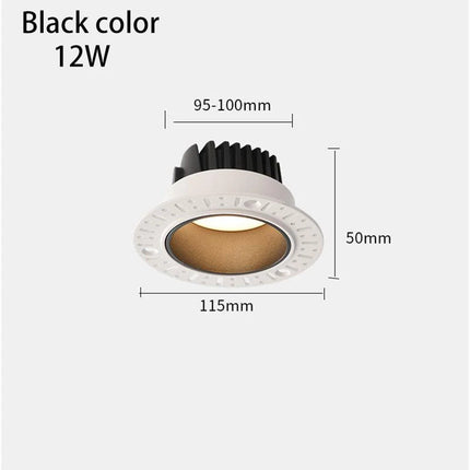 Spot LED encastrable sans bordure avec ampoules remplaçables pour intérieur — LZ4X9J