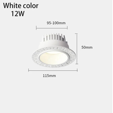 Spot LED encastrable sans bordure avec ampoules remplaçables pour intérieur — LZ4X9J
