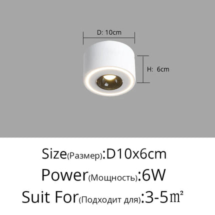 Spot carré LED anti-éblouissement à montage en surface — LZ4G7X