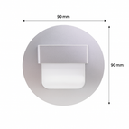 Ronde d'argent Switch / Blanc chaud (2700-3500K) | 3W avec BOÎTE