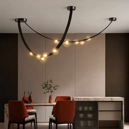 Lustre suspension LED design en cuir pour décoration — LZ4P9XQ