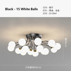 Noir 15 boules blanches / Blanc froid