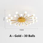 A - Or - 30 Boules / Blanc chaud