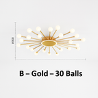 B - Or - 30 Boules / Blanc chaud