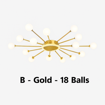 Lustre moderne en métal avec globe en verre — LZ4X7Q9