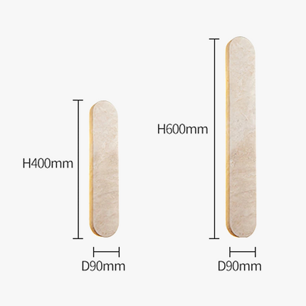 Scandinavie Wabi Sabi Hôtel Couloir Cour Entrée Moderne Pierre Naturelle Extérieure Beige 40CM LED Applique Étanche Appliques Murales
