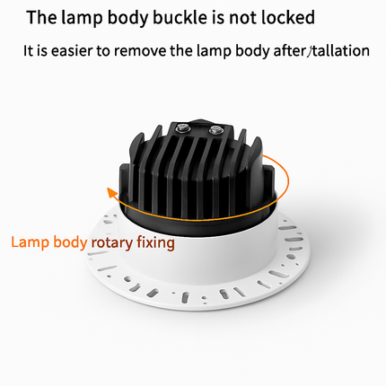 Spot LED encastré anti-éblouissement aluminium sans bordure — LZ4X9P