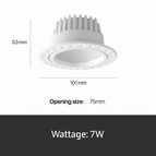 Black color 10W / 4000K neutral light