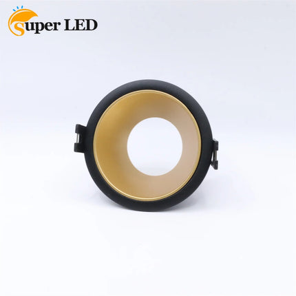 Spot de plafond rond en métal doré et blanc satiné — LZ4XJ9
