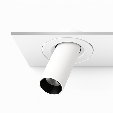Spot LED encastré tube long noir et blanc orientable 12W — LZ4P7X