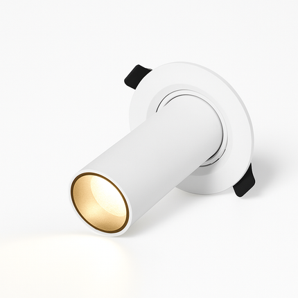 Spot LED encastré tube long noir et blanc orientable 12W — LZ4P7X