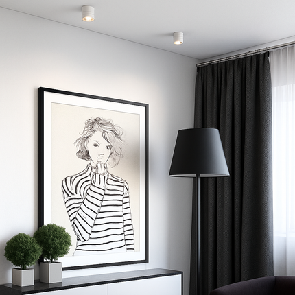 Spot LED rond avec bande lumineuse style loft — LZ4X9P2