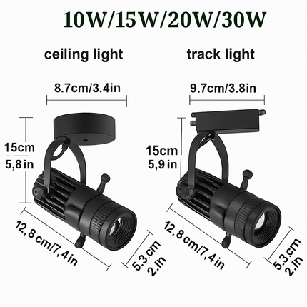 Spot dirigeable Led à ouverture réglable