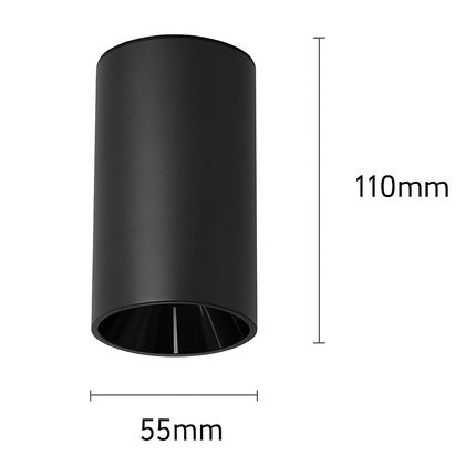 Spot LED cylindrique moderne noir ou blanc — LZ4P9XQ