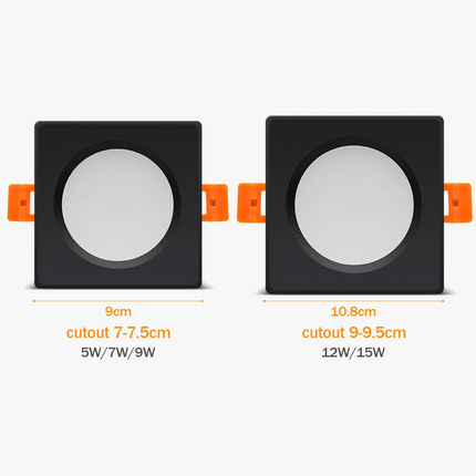 Spot LED encastrable carré étanche multi-usages — LZ7XQ2