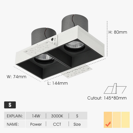 Spot encastré moderne pour éclairage intérieur élégant — LZ4X9P