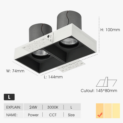 Spot encastré moderne pour éclairage intérieur élégant — LZ4X9P