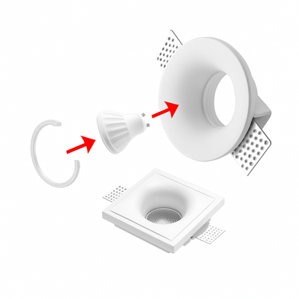 Spot encastré LED GU10 anti-éblouissement sans bordure pour intérieur — LZ4X9P