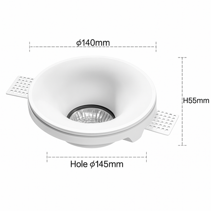Spot encastré LED GU10 anti-éblouissement sans bordure pour intérieur — LZ4X9P