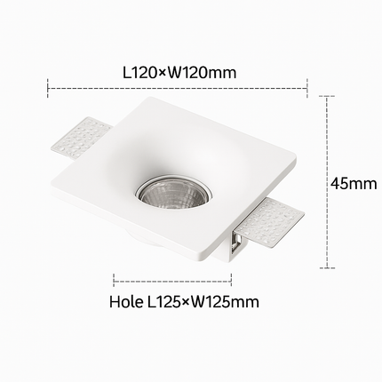 Spot encastré LED GU10 anti-éblouissement sans bordure pour intérieur — LZ4X9P