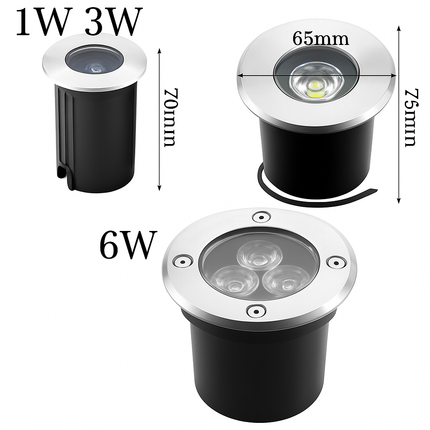 Spot encastré Haute puissance lumière LED waterproof jardin souterrain