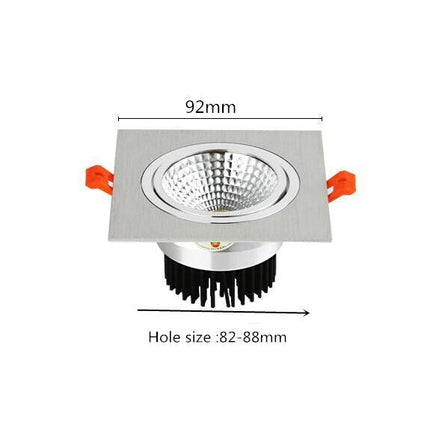 Spot LED carré industriel en métal Yaninah — LZ4G7XQ