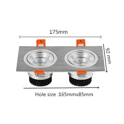 Spot LED carré industriel en métal Yaninah — LZ4G7XQ