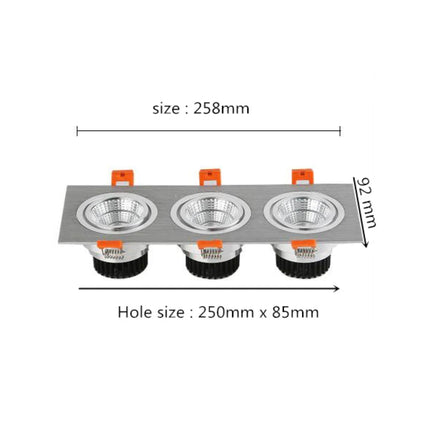 Spot LED carré industriel en métal Yaninah — LZ4G7XQ