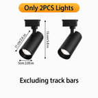 No Rails 2pcs Black / 20W Neutral light