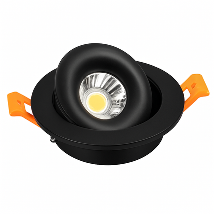 Spot LED encastré dimmable 7W-24W blanc et noir orientable 360° pour salon — LZ4X9P2
