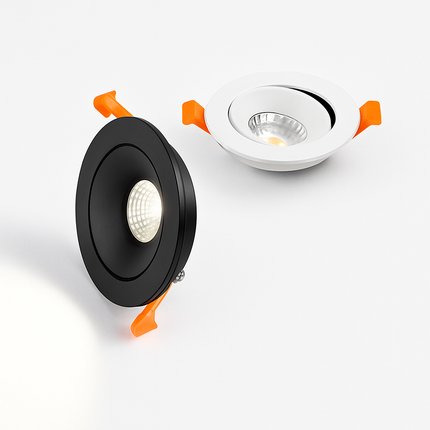 Spot LED encastré dimmable 7W-24W blanc et noir orientable 360° pour salon — LZ4X9P2