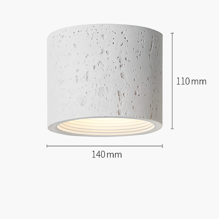Plafonnier spot LED rond style wabi-sabi couleur terreuse éclairage doux — LZ4X9QJ