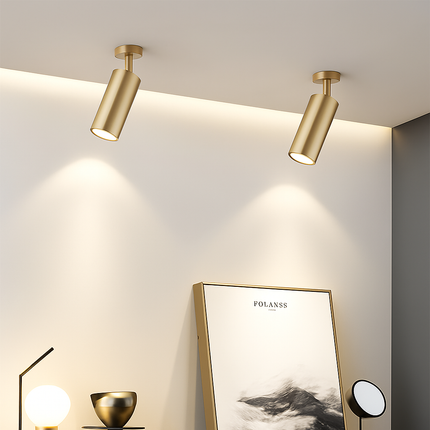 Spot LED en aluminium doré pour éclairage intérieur moderne — LZ4Q9T1