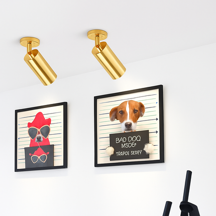 Spot LED en aluminium doré pour éclairage intérieur moderne — LZ4Q9T1