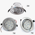 Silver 110V / 3W 70mm-75hole / Warmwhitelight 3000K
