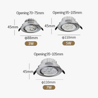 Silver 110V / 5W 95mm-105hole / Natural light 4000K