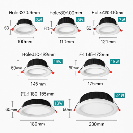 Spot LED encastrable ultra fin pour éclairage intérieur moderne — LZ4X9QJ2