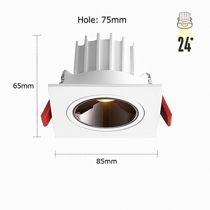 spot led encastrable anti-éblouissement réglable pour intérieur