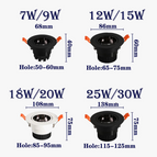 Tasse noire et noire / Blanc naturel 4000k|18W / Gradable